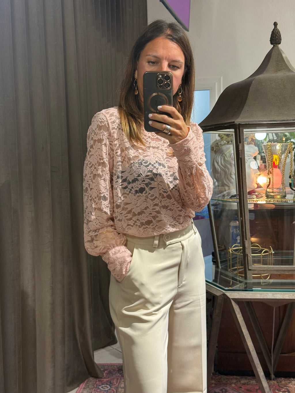 BLUSA IN PIZZO