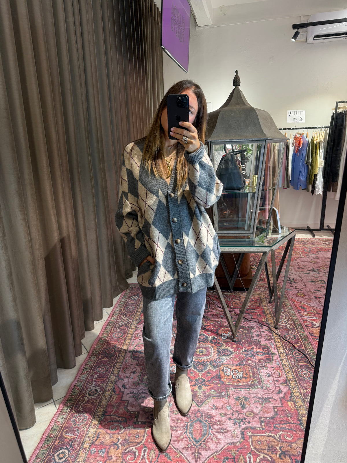 MAXI CARDIGAN ROMBI