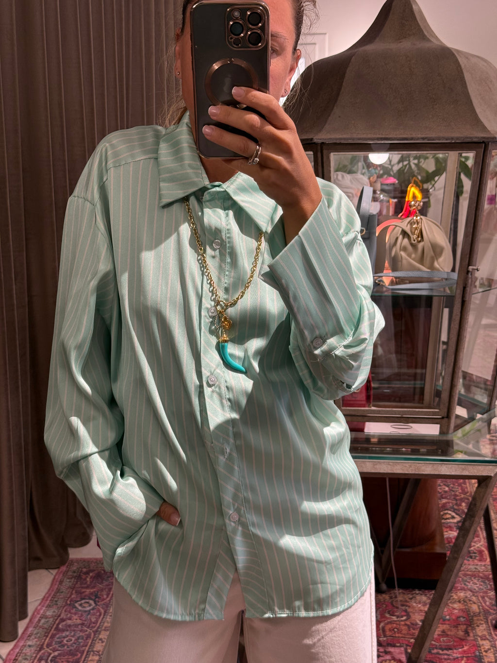 CAMICIA SATIN RIGHE