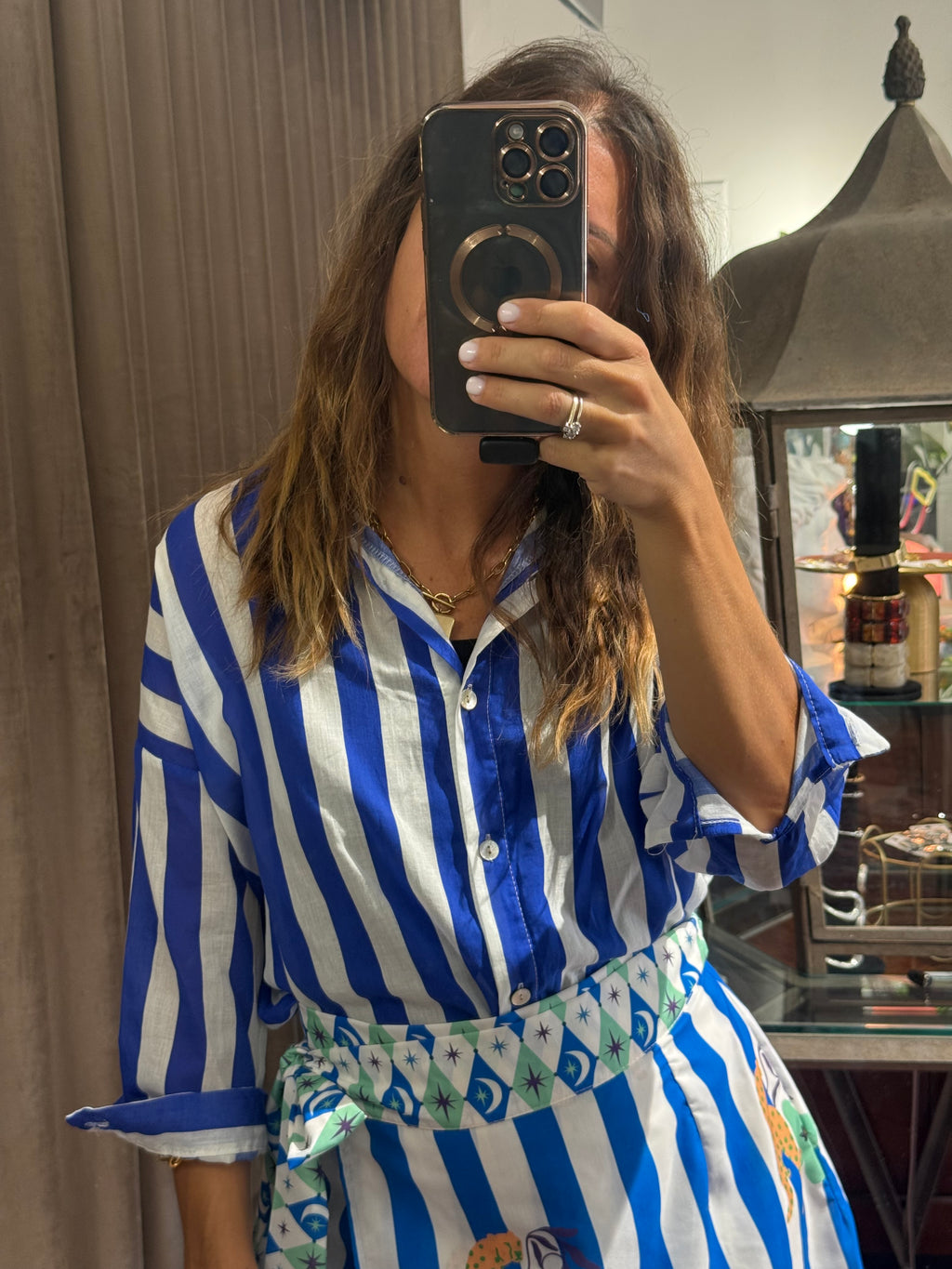 CAMICIA RIGHE MUSSOLA