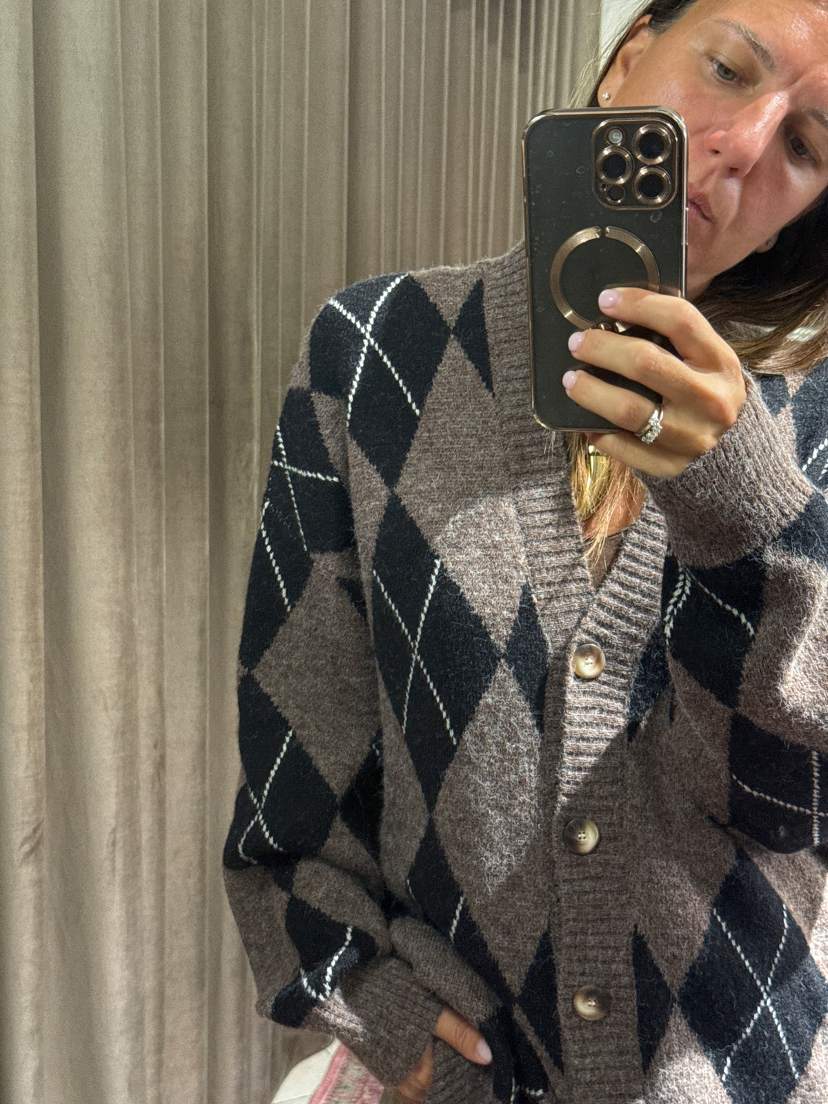 MAXI CARDIGAN ROMBI