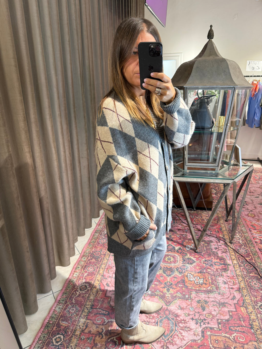 MAXI CARDIGAN ROMBI