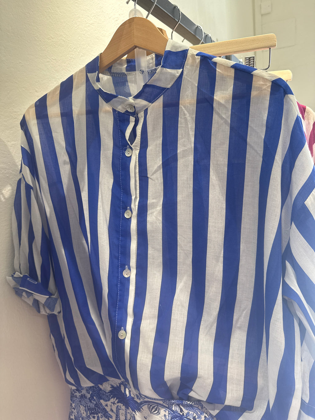CAMICIA RIGHE MUSSOLA