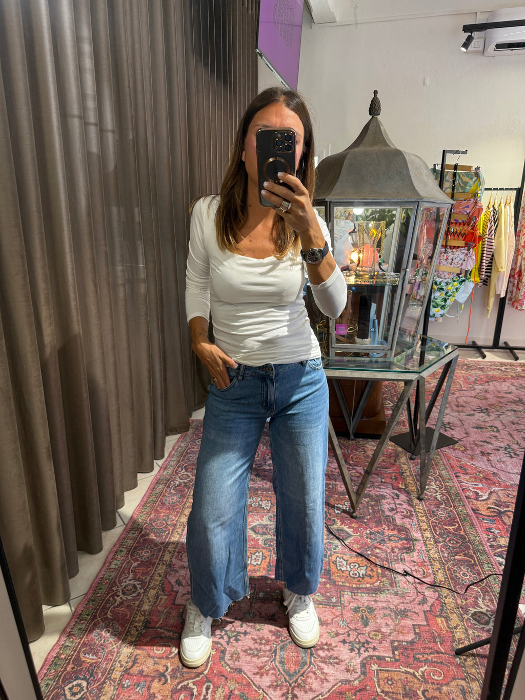 JEANS COULOTTE SFRANGETTATO