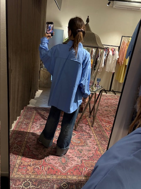 CAMICIA OVER DRAPPEGGIO